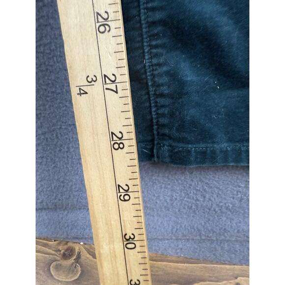 Chico's Pants Womens 1.5 Green Velvet Embellished Rhinestone Straight - Picture 5 of 7